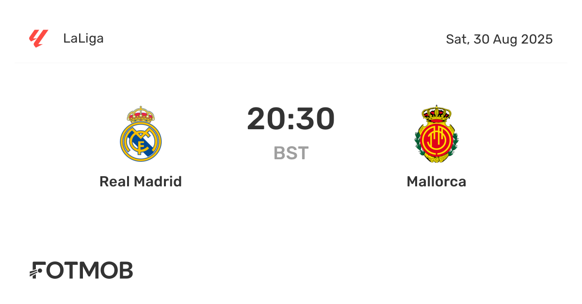 Real Madrid vs Mallorca - live score, predicted lineups and H2H stats