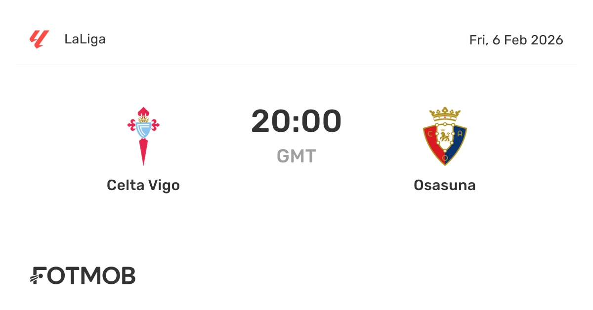 Celta Vigo x Osasuna - placar ao vivo, escalações prováveis e ...