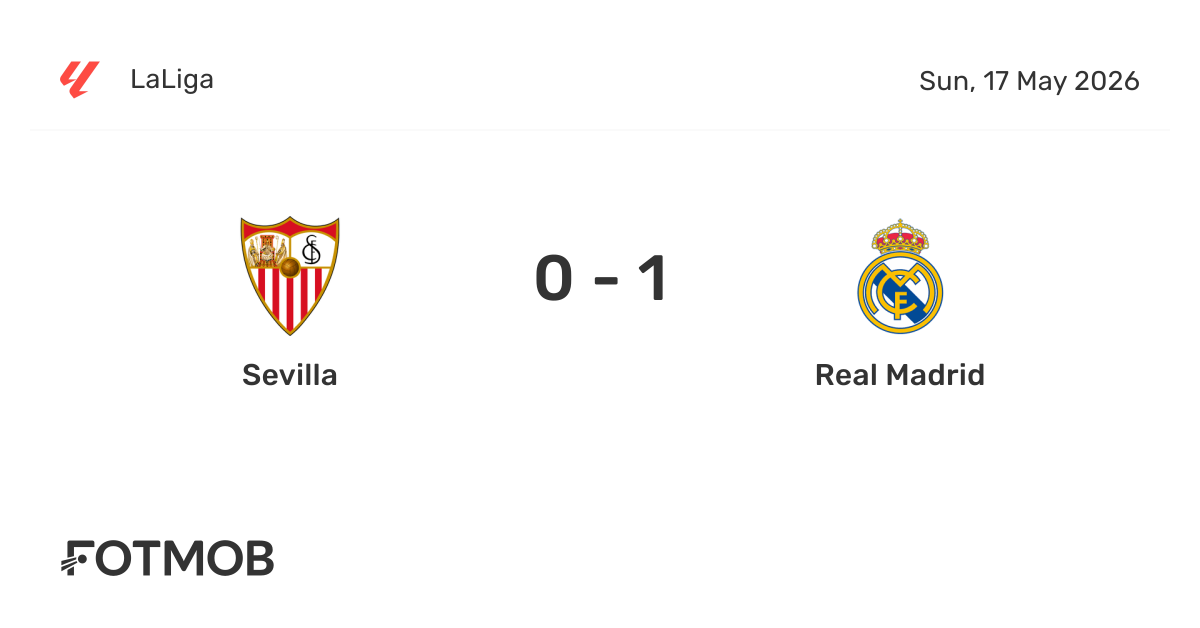 Sevilla vs Real Madrid - marcador en vivo, alineaciones previstas y ...
