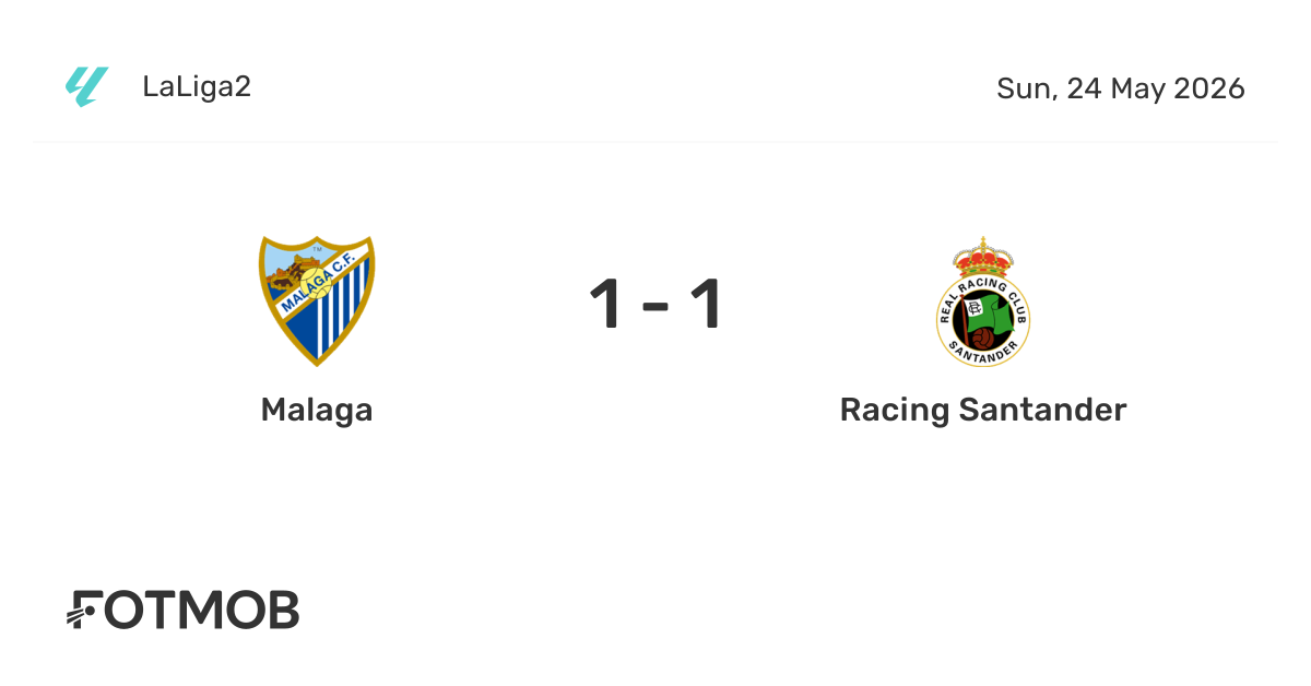 Malaga vs Racing Santander - Skor Langsung, Prediksi Pemain, dan Statistik H2H FotMob