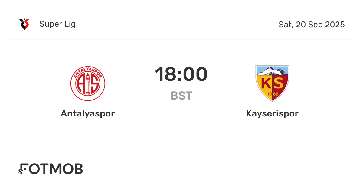 Antalyaspor vs Kayserispor - marcador en vivo, alineaciones previstas y ...