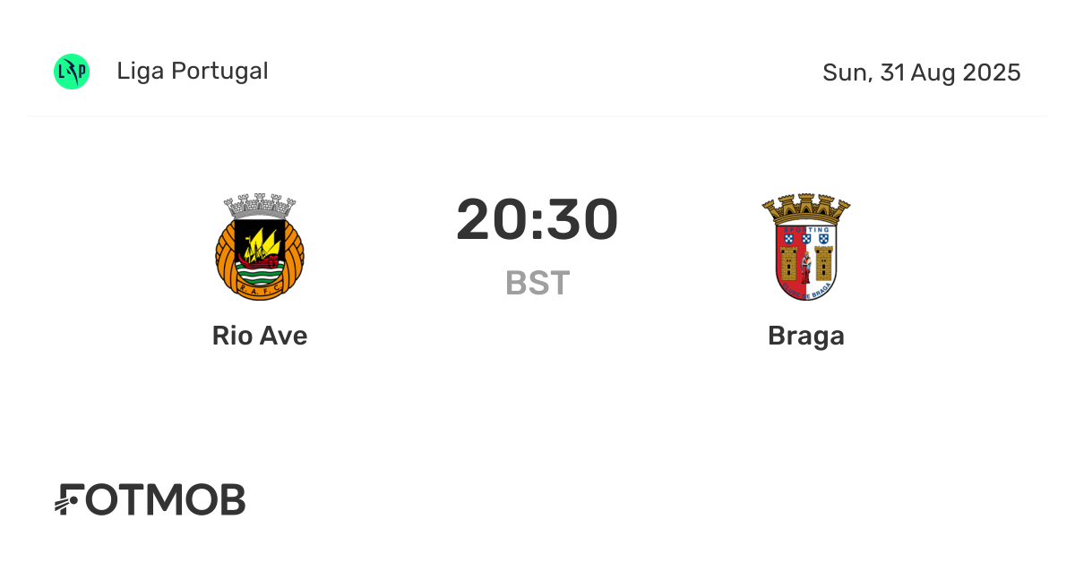 Rio Ave vs Braga - marcador en vivo, alineaciones previstas y ...