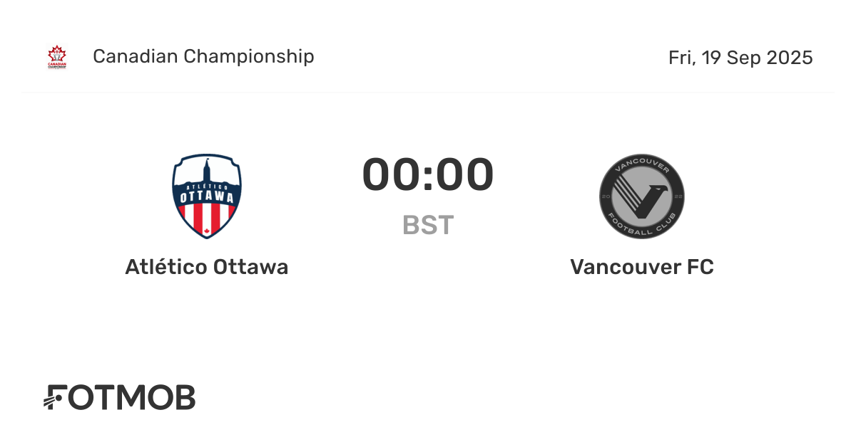 Atlético Ottawa vs Vancouver FC - marcador en vivo, alineaciones ...