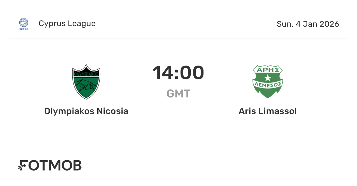 Olympiakos Nicosia vs Aris Limassol - live score, predicted lineups and ...