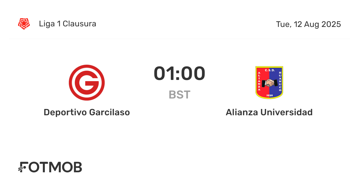 Deportivo Garcilaso vs Alianza Universidad - marcador en vivo ...