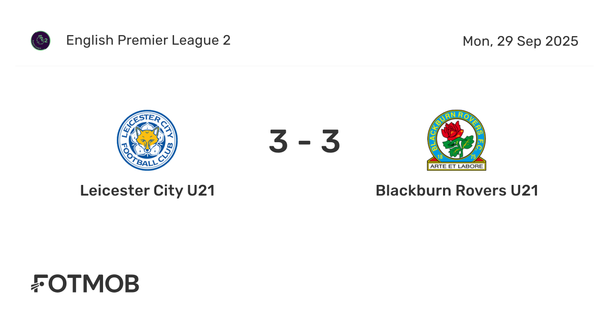 Leicester City U21 vs Blackburn Rovers U21 - live score, predicted ...