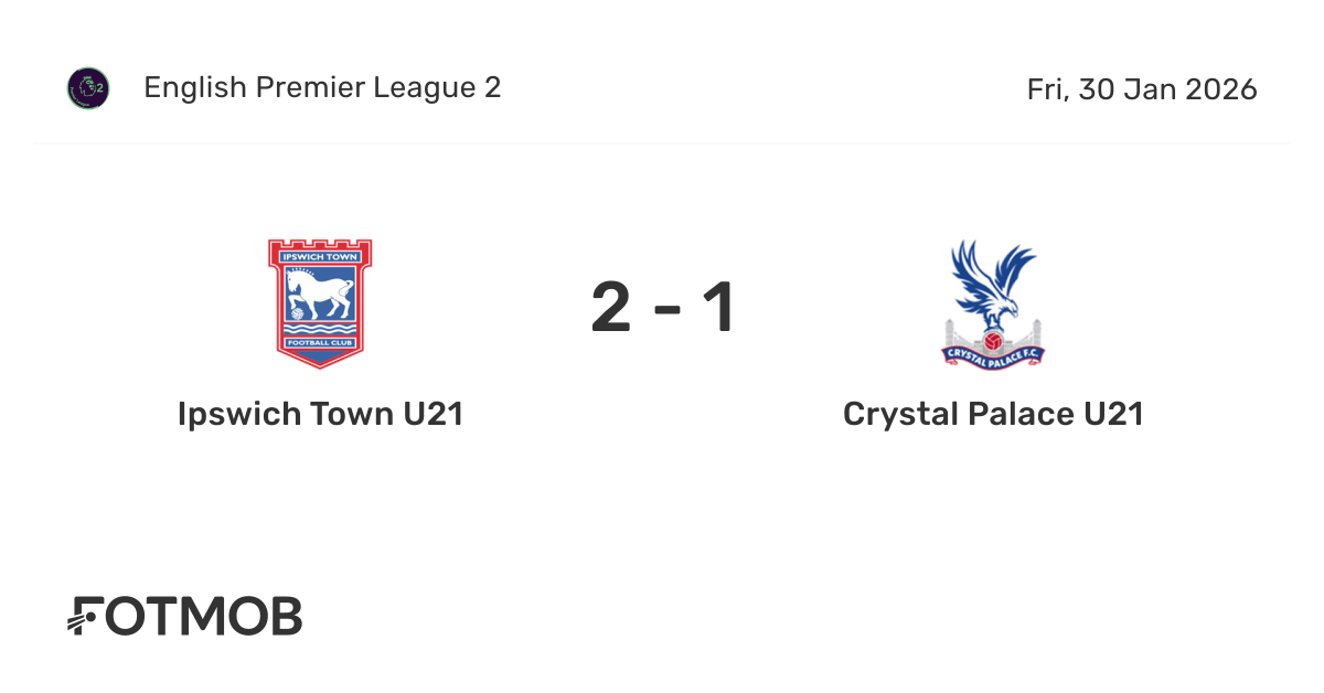 Ipswich Town U21 vs Crystal Palace U21 - live score, predicted lineups ...