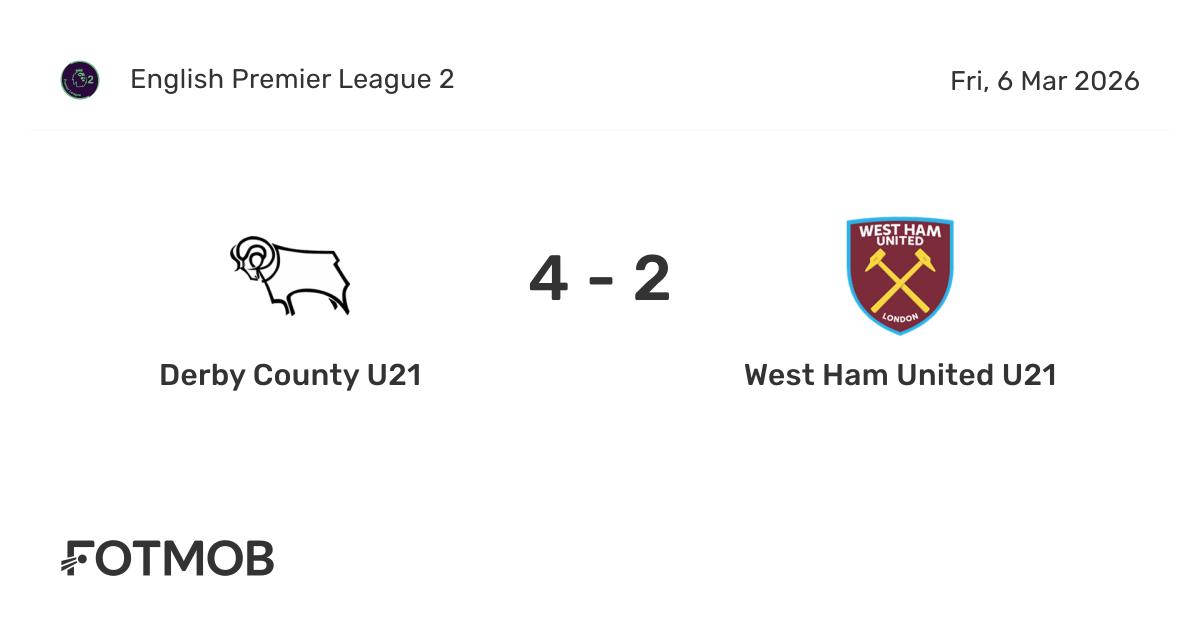 Derby County U21 vs West Ham United U21 - live score, predicted lineups ...