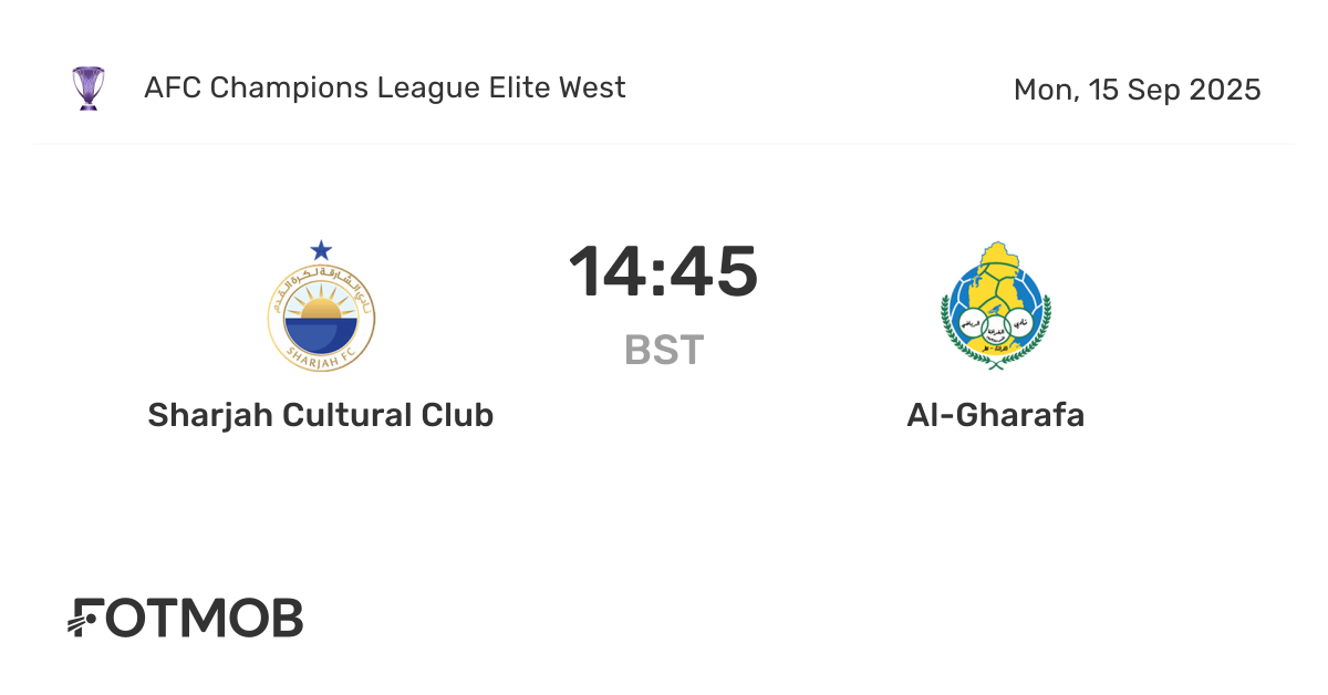 Sharjah Cultural Club vs Al-Gharafa - live score, predicted lineups and ...