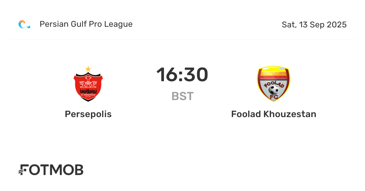 Persepolis vs Foolad Khouzestan - live score, predicted lineups and ...