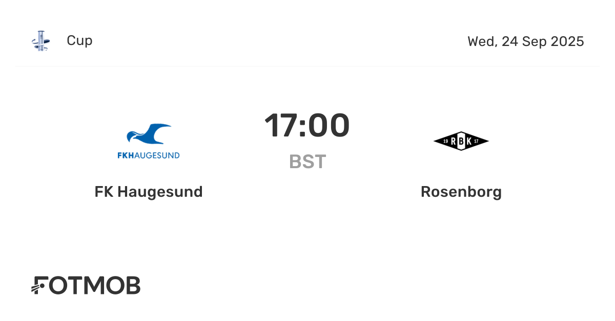 FK Haugesund vs Rosenborg - marcador en vivo, alineaciones previstas y ...