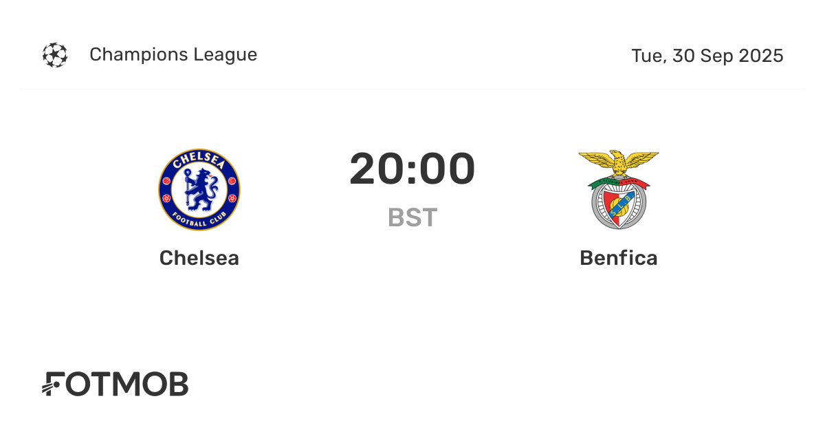 Chelsea vs Benfica - live score, predicted lineups and H2H stats