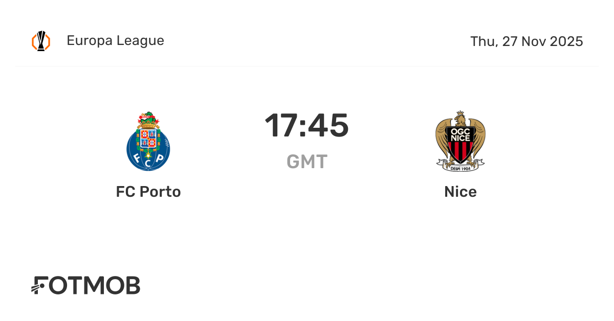 FC Porto x Nice - placar ao vivo, escalações prováveis e estatísticas H2H