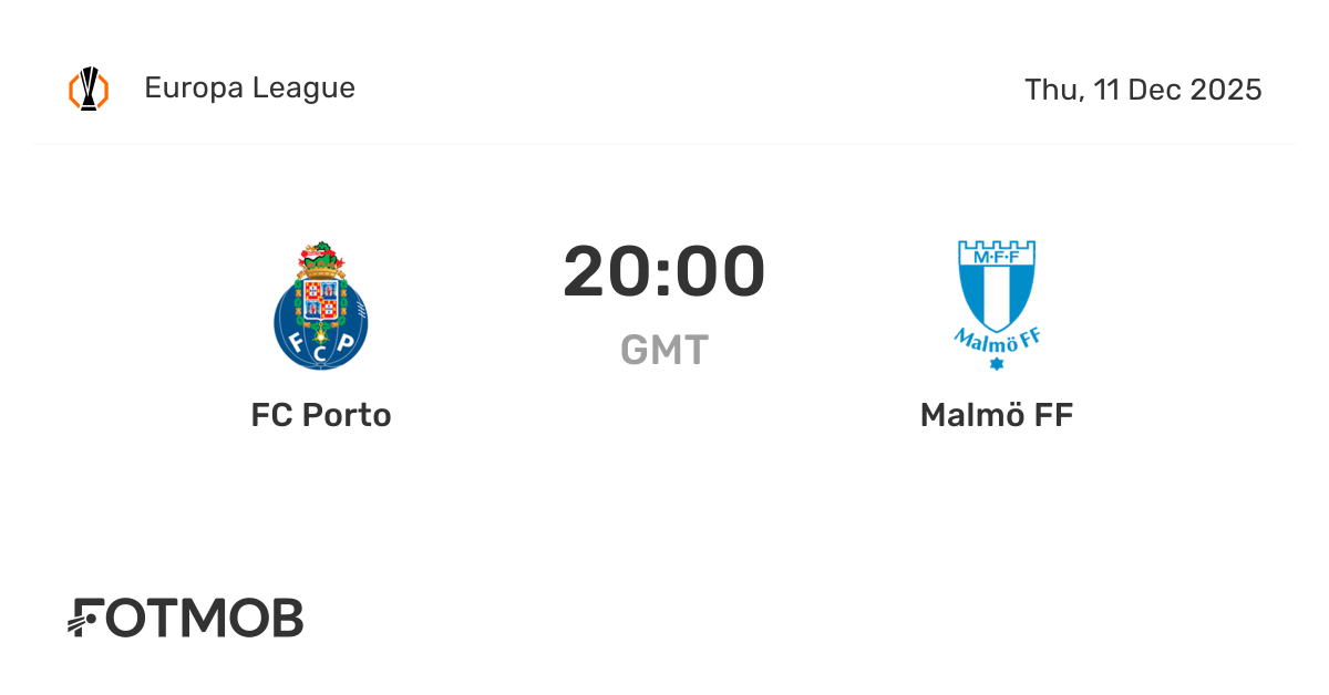 FC Porto vs Malmö FF - live score, predicted lineups and H2H stats