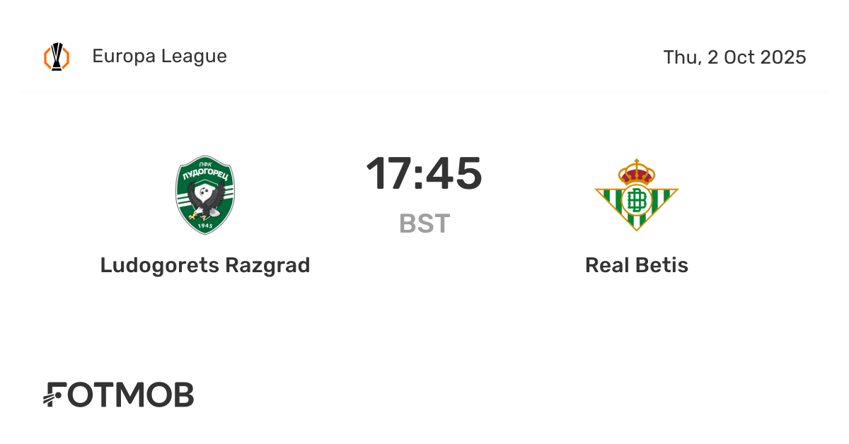 Ludogorets Razgrad vs Real Betis - resultado ao vivo, equipas iniciais ...