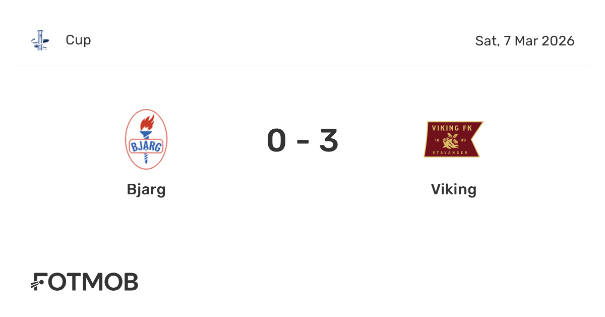 Bjarg vs Viking - live score, predicted lineups and H2H stats