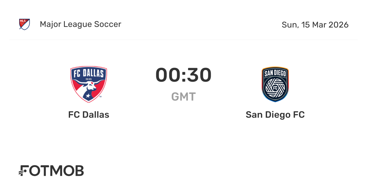 FC Dallas vs San Diego FC - live score, predicted lineups and H2H stats