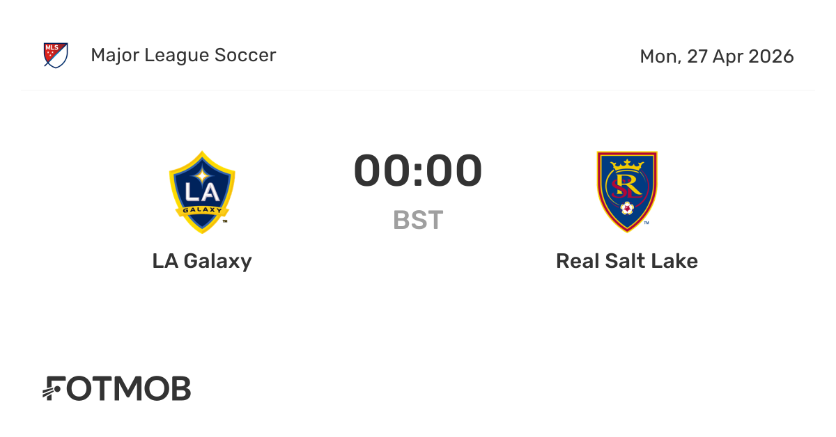 LA Galaxy vs Salt Lake - live score, predicted lineups and H2H stats