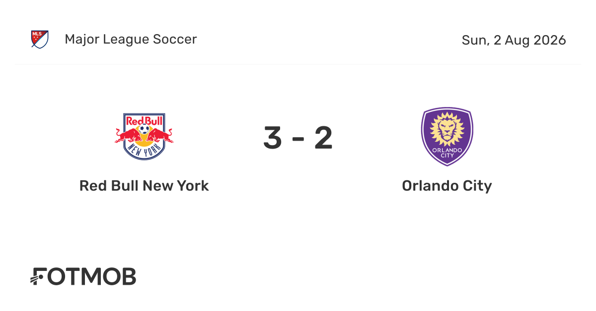 NY Red Bulls vs Orlando - live score, predicted lineups and H2H stats