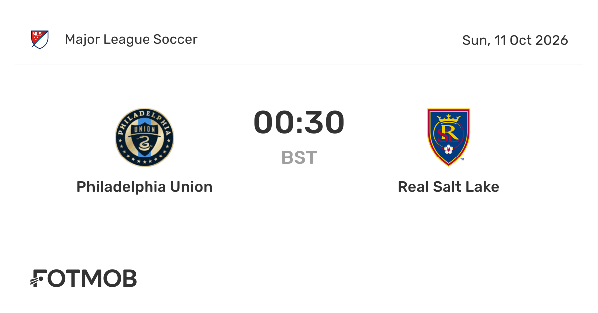 Real Salt Lake visits Philadelphia Union in Saturday MLS action