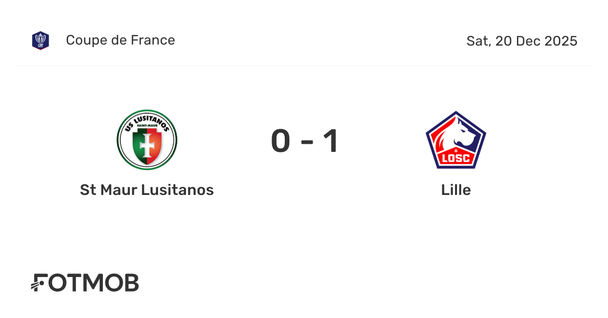 St Maur Lusitanos contre Lille - score en direct, compositions ...