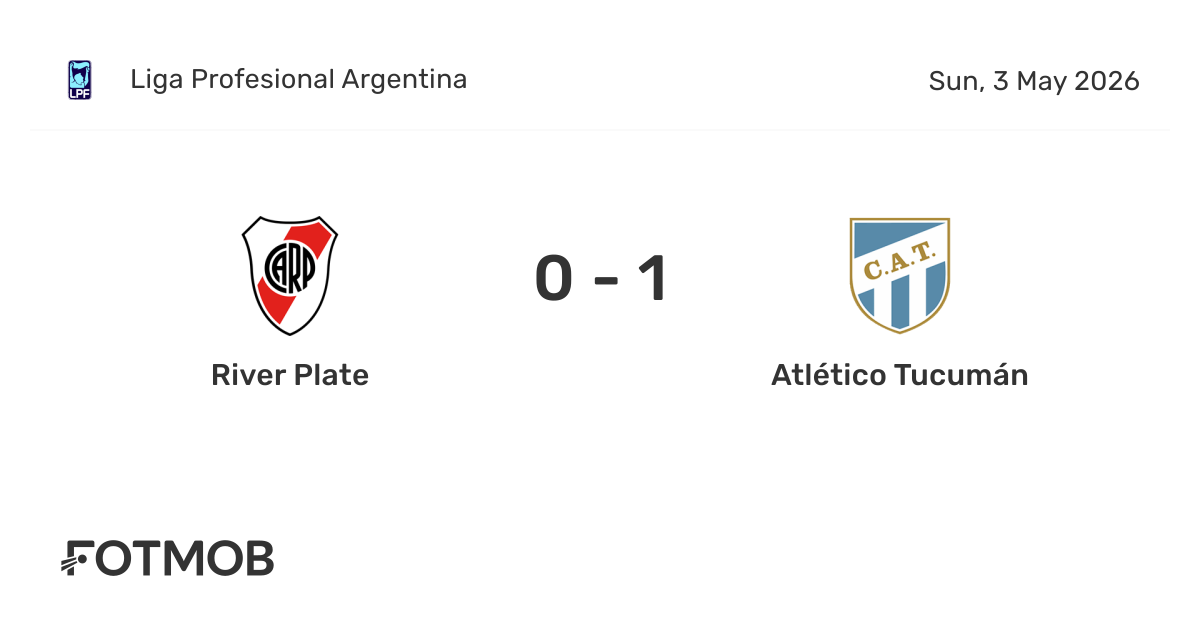 River Plate vs Atletico Tucuman - marcador en vivo, alineaciones ...