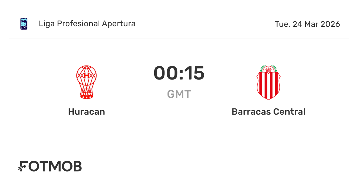 Huracan vs Barracas Central - marcador en vivo, alineaciones previstas ...