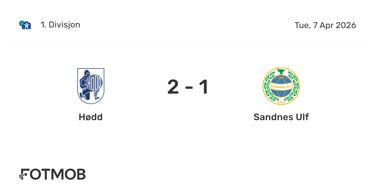 Hødd mot Sandnes Ulf - live resultater, forventede lagoppstillinger og ...