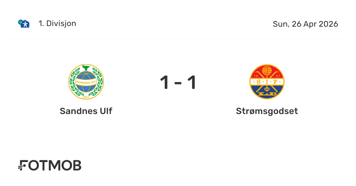 Sandnes Ulf mot Strømsgodset - live resultater, forventede ...