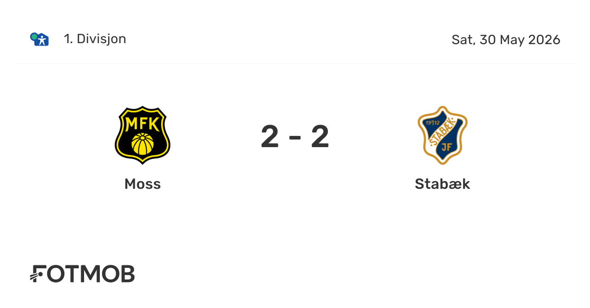 Moss vs Stabæk - live score, predicted lineups and H2H stats