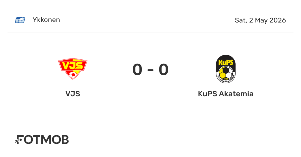 VJS vs KuPS Akatemia - live score, predicted lineups and H2H stats