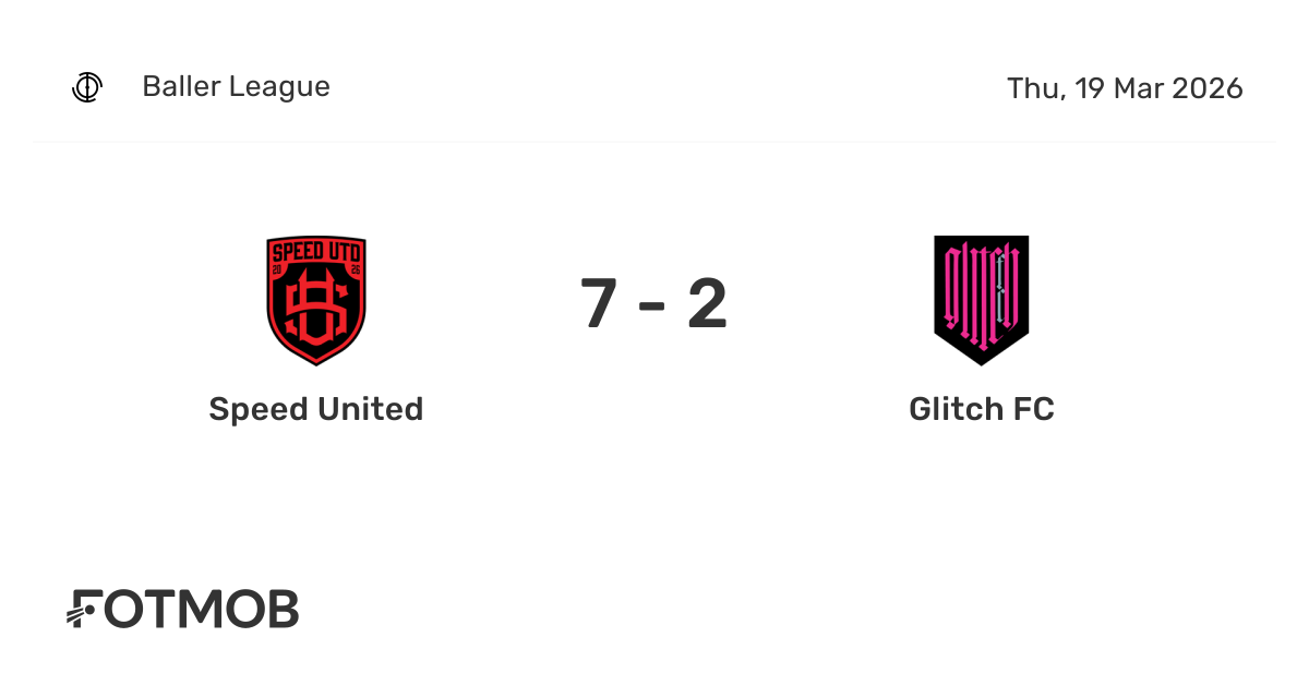 Speed United vs Glitch FC - live score, predicted lineups and H2H stats