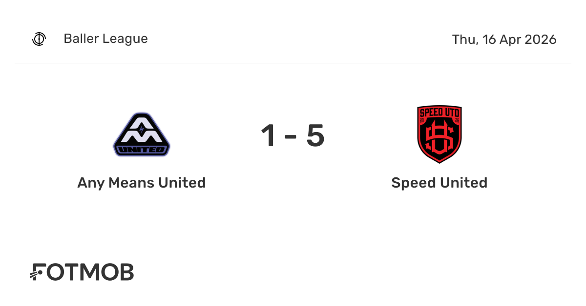 Any Means United vs Speed United - live score, predicted lineups and ...