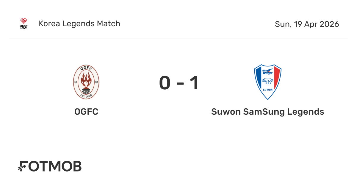 OGFC vs Suwon SamSung Legends - live score, predicted lineups and H2H stats