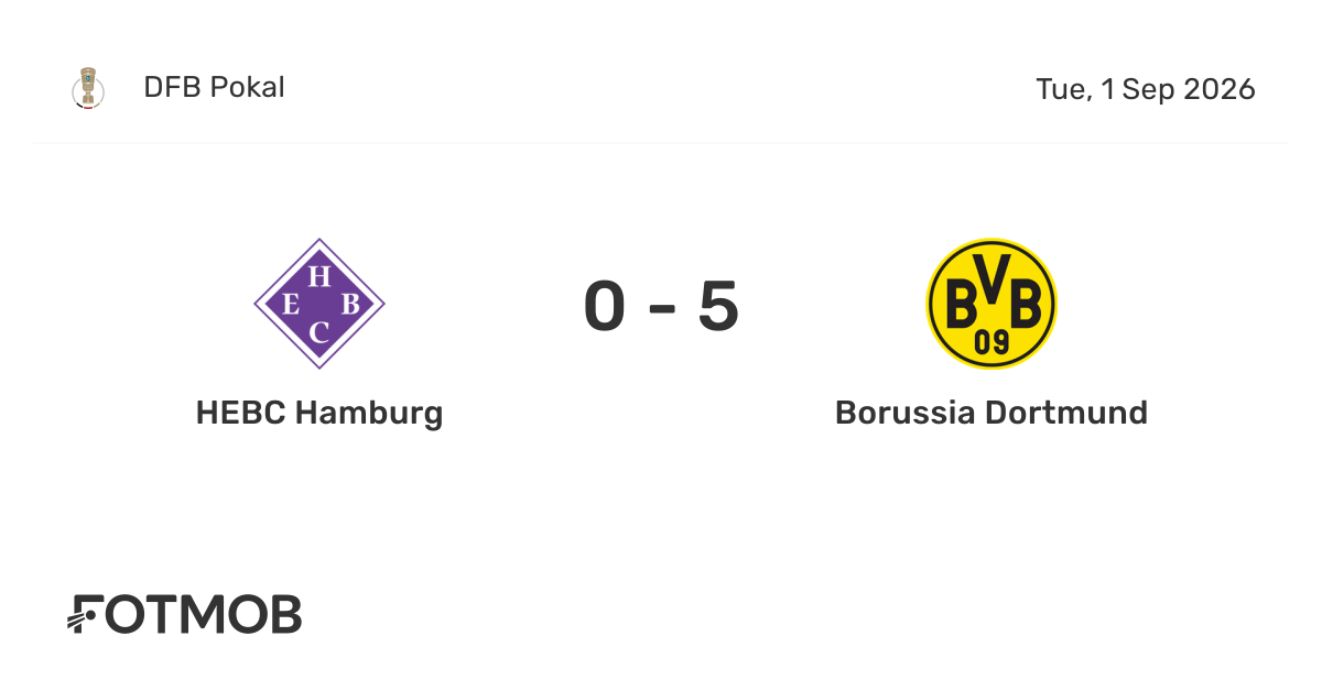 HEBC Hamburg vs Dortmund - live score, predicted lineups and H2H stats